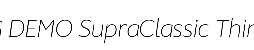  DEMO SupraClassic ThinItalic Regular