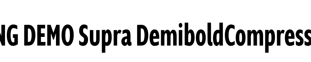  DEMO Supra DemiboldCompressed Regular