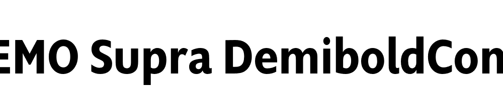  DEMO Supra DemiboldCondensed Regular