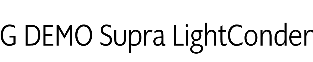  DEMO Supra LightCondensed Regular