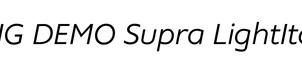  DEMO Supra LightItalic Regular