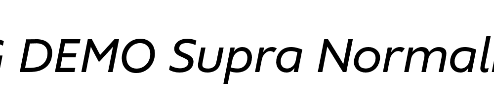  DEMO Supra NormalItalic Regular