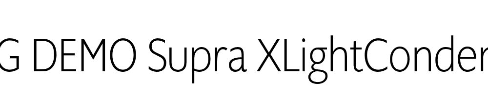  DEMO Supra XLightCondensed Regular