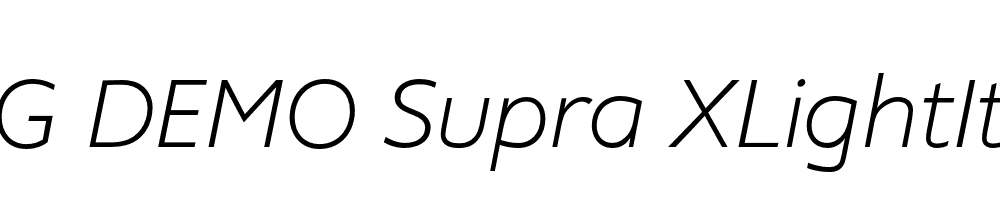  DEMO Supra XLightItalic Regular