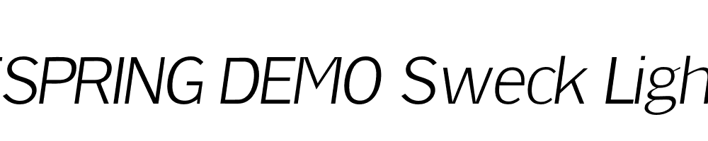  DEMO Sweck Light Italic