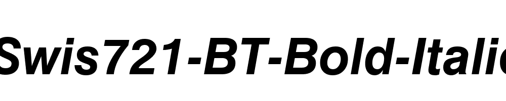 Swis721-BT-Bold-Italic