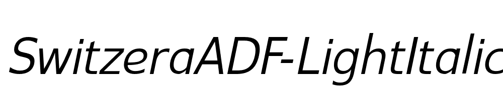 SwitzeraADF-LightItalic