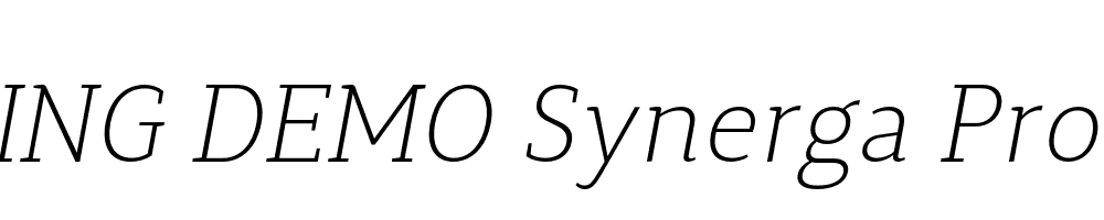  DEMO Synerga Pro ExLt Italic