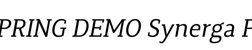  DEMO Synerga Pro Italic