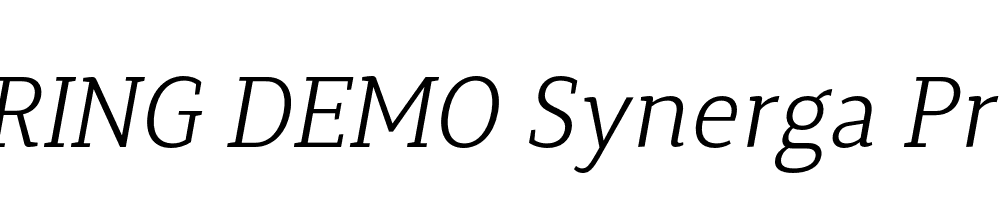  DEMO Synerga Pro Lt Italic