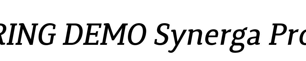  DEMO Synerga Pro Md Italic