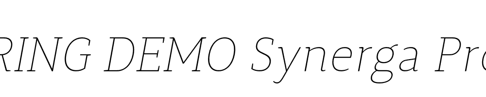  DEMO Synerga Pro Th Italic