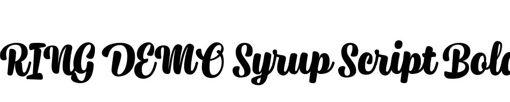  DEMO Syrup Script Bold Regular