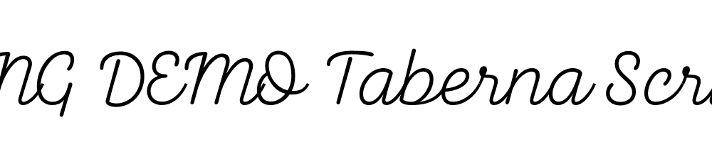  DEMO Taberna Script Regular