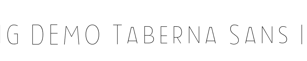  DEMO Taberna Sans In L Regular