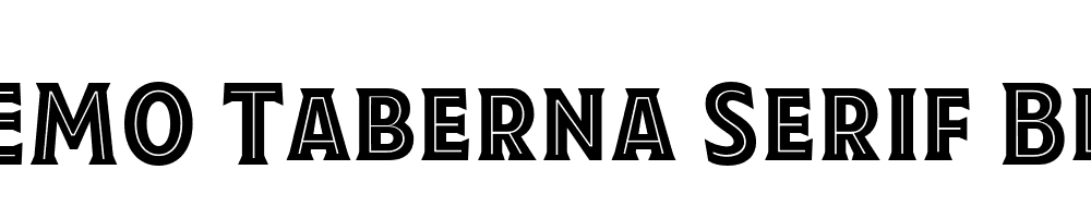  DEMO Taberna Serif Black In Regular