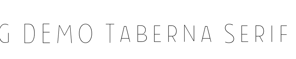  DEMO Taberna Serif In L Regular