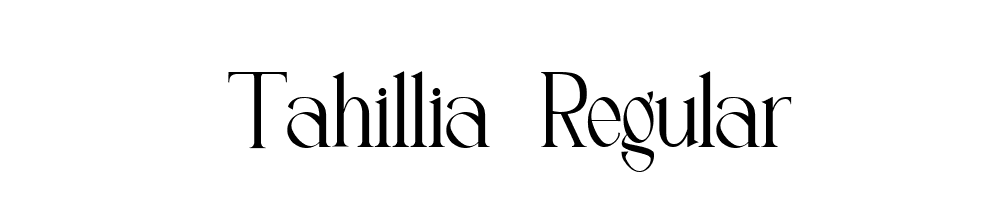 Tahillia-Regular