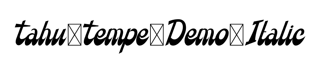 Tahu-Tempe-Demo-Italic