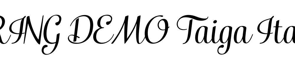  DEMO Taiga Italic Regular