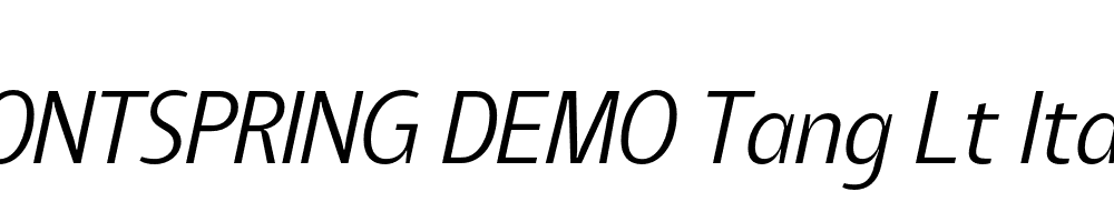  DEMO Tang Lt Italic