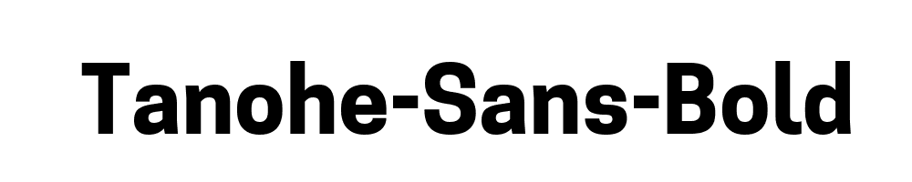 Tanohe-Sans-Bold