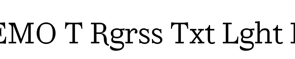 FSP DEMO T Rgrss Txt Lght Regular