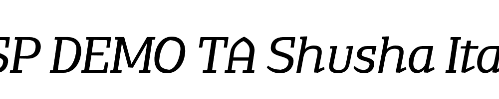 FSP DEMO TA Shusha Italic