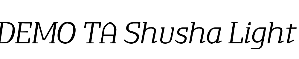 FSP DEMO TA Shusha Light Italic