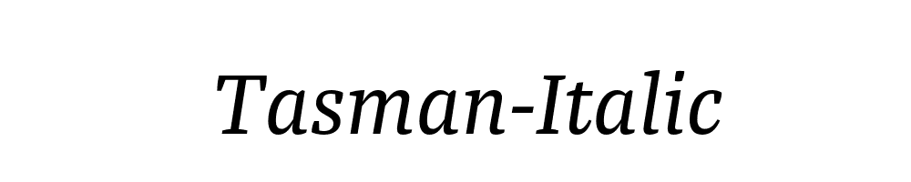 Tasman-Italic