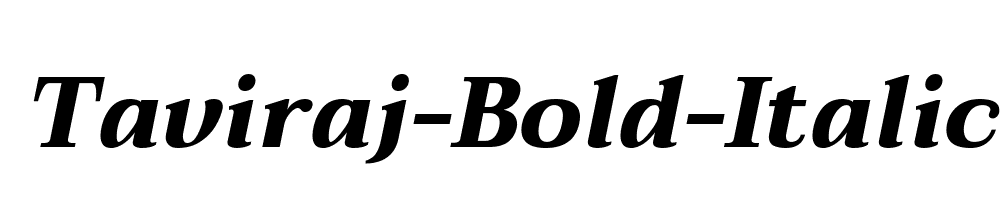 Taviraj-Bold-Italic