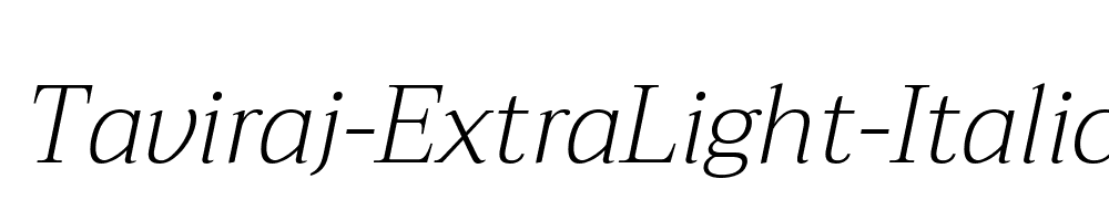 Taviraj-ExtraLight-Italic