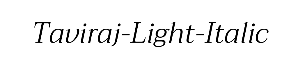 Taviraj-Light-Italic