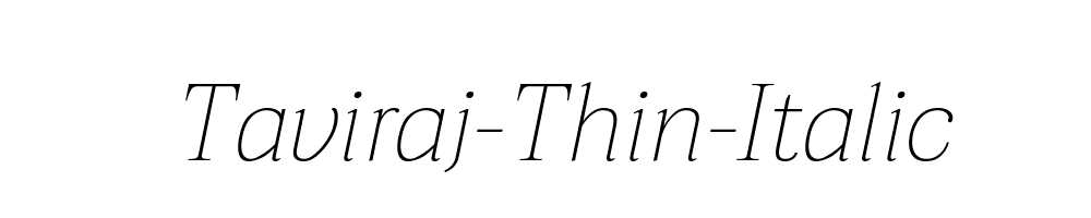 Taviraj-Thin-Italic