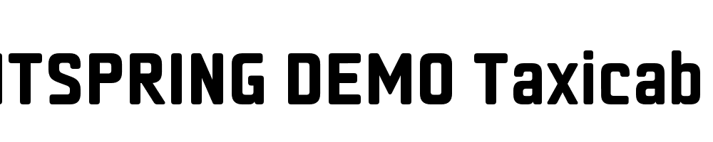  DEMO Taxicab Bold