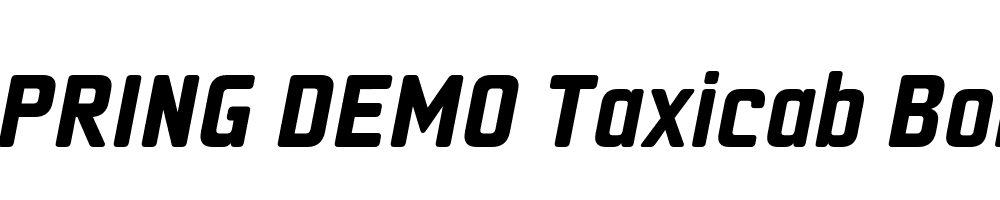  DEMO Taxicab Bold Italic