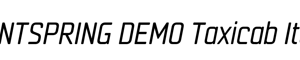  DEMO Taxicab Italic