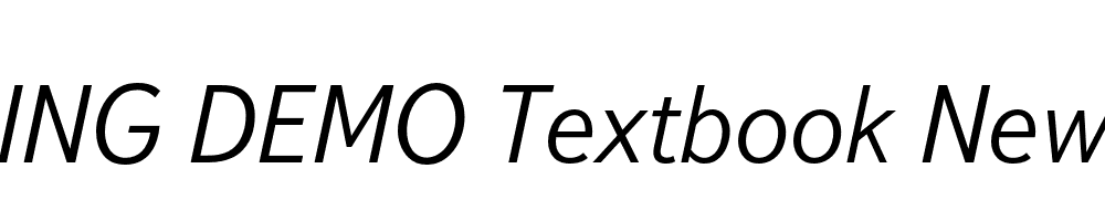  DEMO Textbook New Light Italic