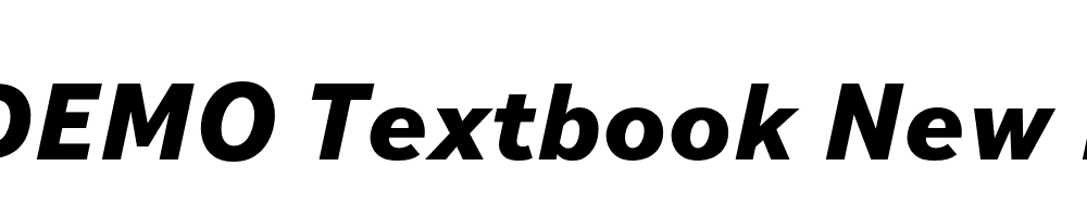  DEMO Textbook New ExtraBold Italic