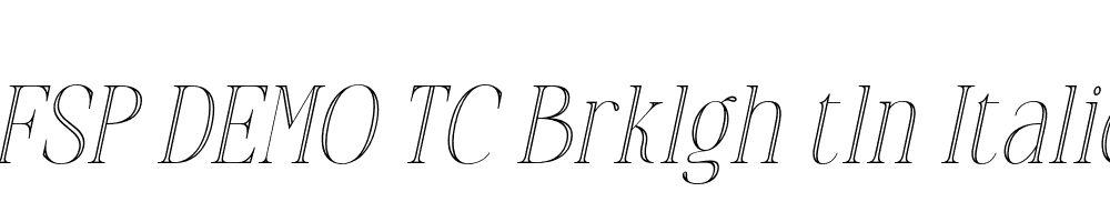 FSP DEMO TC Brklgh tln Italic