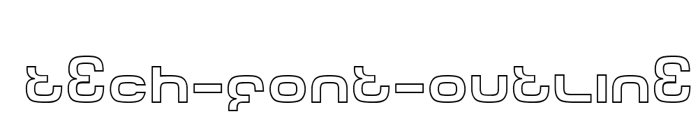 Tech-Font-Outline