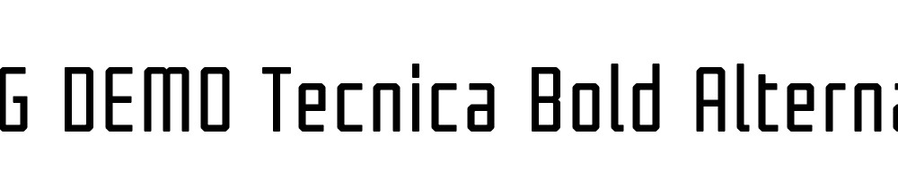  DEMO Tecnica Bold Alternate Regular