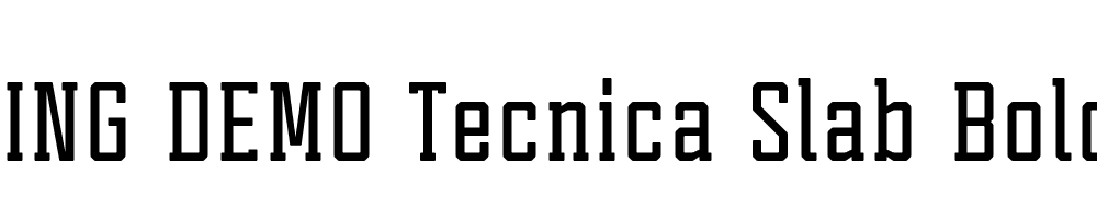  DEMO Tecnica Slab Bold Regular