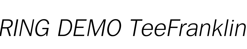  DEMO TeeFranklin Bk Italic