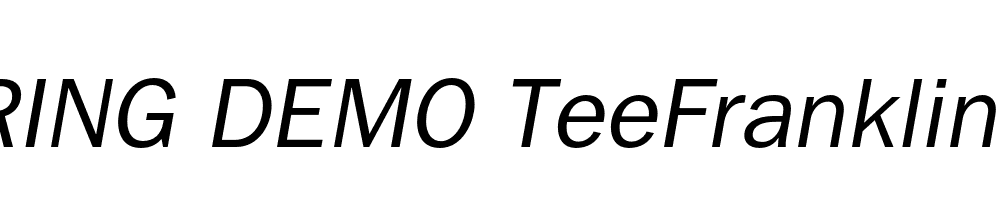  DEMO TeeFranklin Md Italic