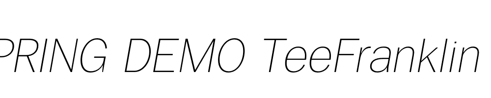  DEMO TeeFranklin Th Italic