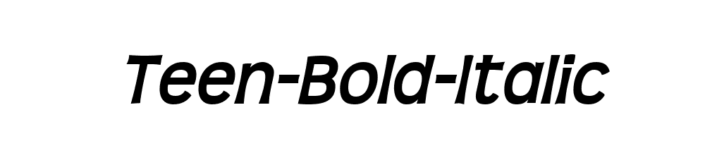 Teen-Bold-Italic