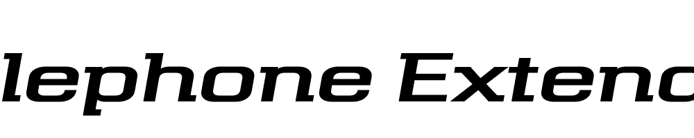 FSP DEMO Telephone Extended Bold Italic