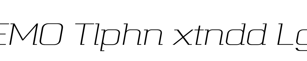 FSP DEMO Tlphn xtndd Lght Italic