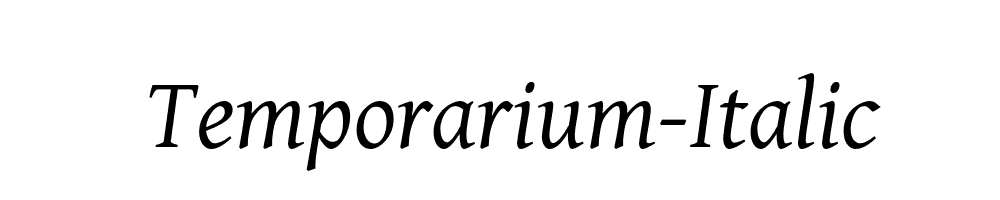 Temporarium-Italic